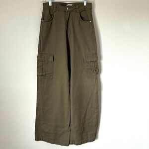 wide leg green pants